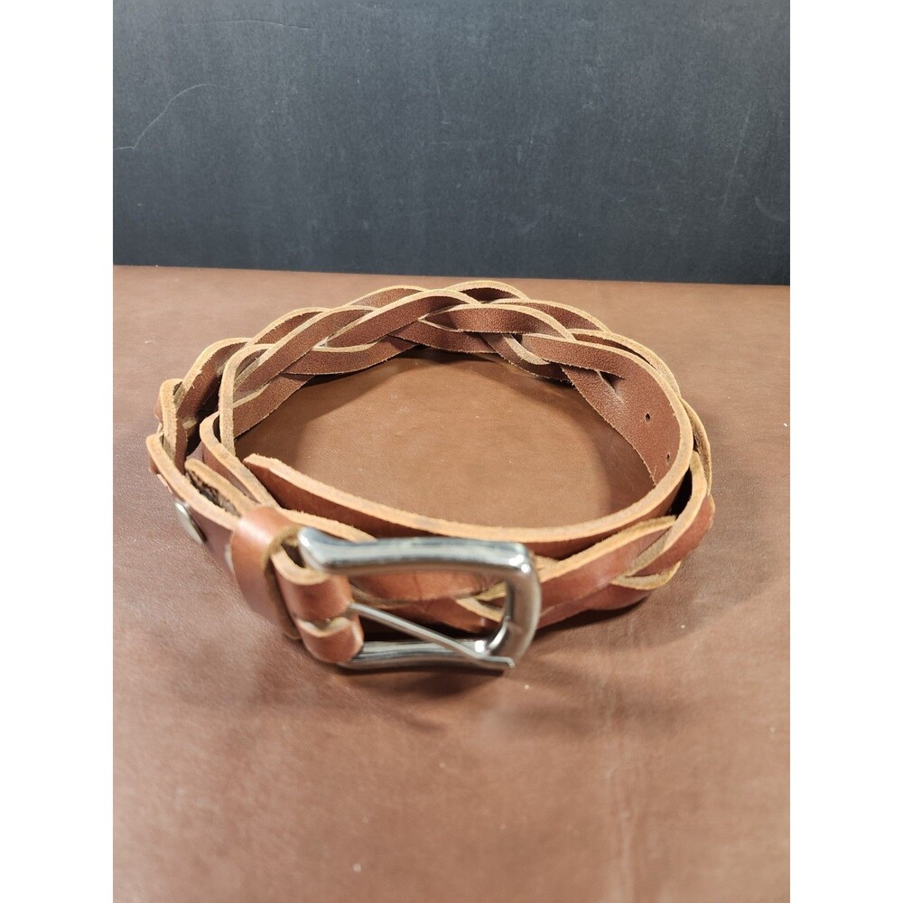 Hawthorne Leather, brown braided leather belt